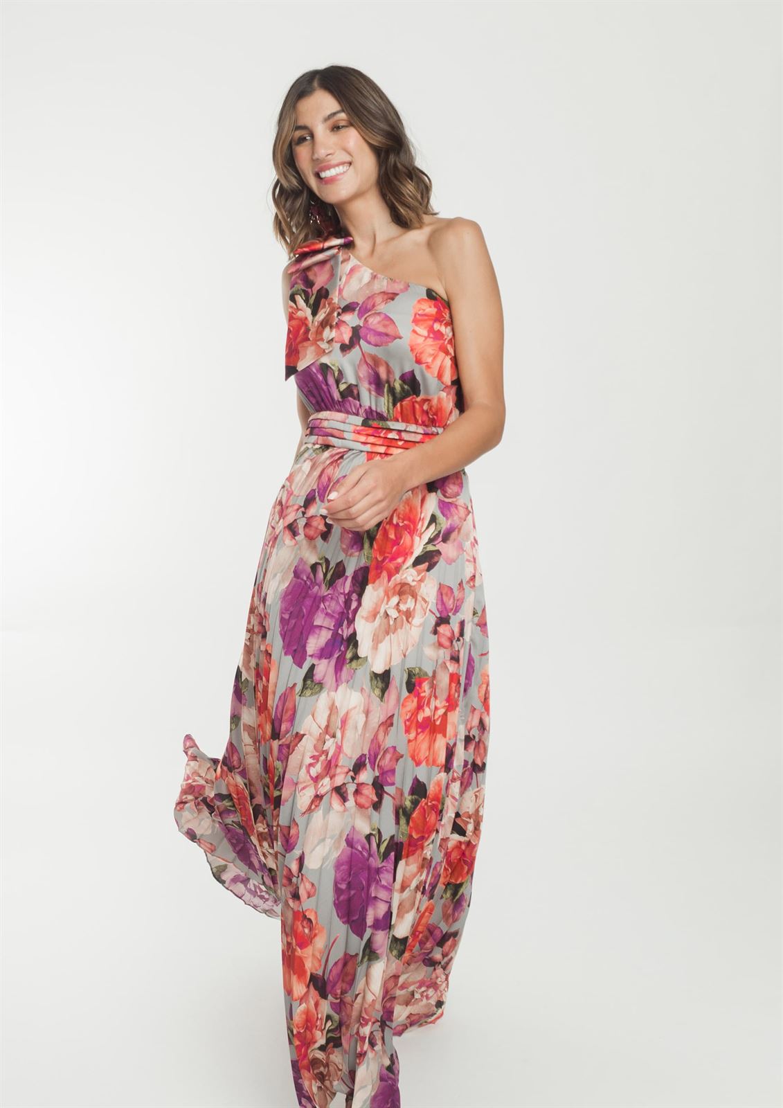 ALBA CONDE Vestido Plisado Estampado Floral - Imagen 4