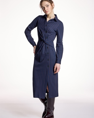 ALBA CONDE Vestido Raya Diplomática - Imagen 1