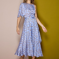 ALBA CONDE Vestido Satinado Lunares - Imagen 1