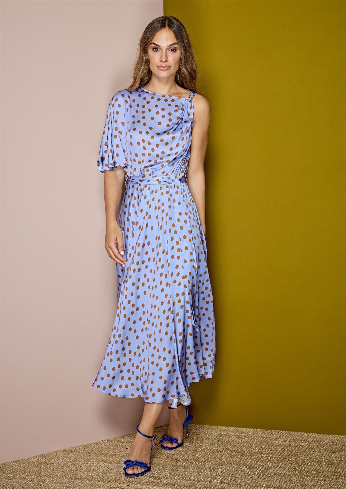 ALBA CONDE Vestido Satinado Lunares - Imagen 5