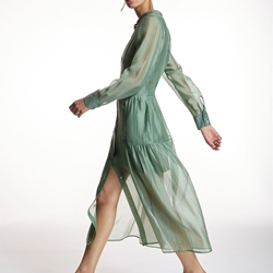 ALBA CONDE Vestido Verde Semitransparente - Imagen 1