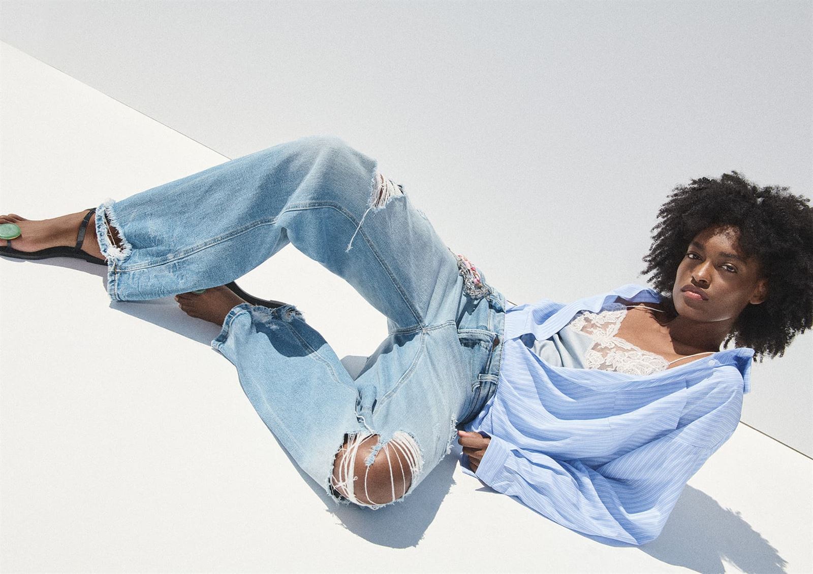 CAMBIO Vaquero PALAZZO CROPPED - Imagen 2