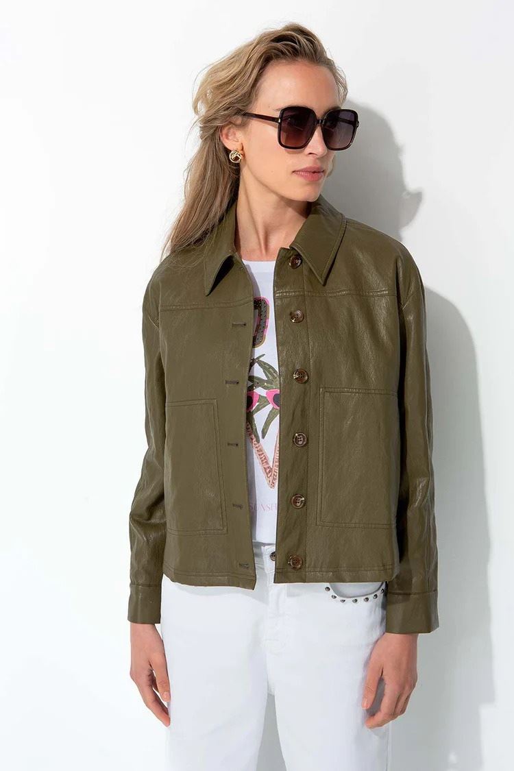 CATNOIR Chaqueta Corta de Piel Vegana - Imagen 1