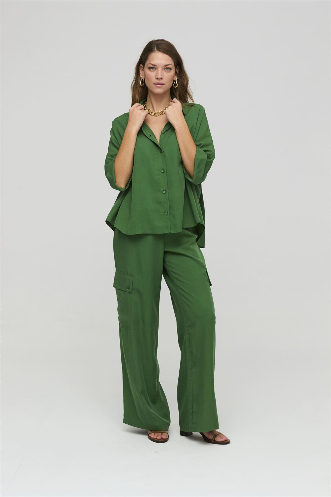CIVIT Camisa Cupro Verde - Imagen 1