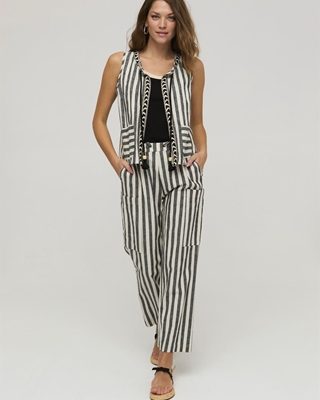 CIVIT Chaleco Lino Rayas - Imagen 1