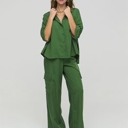 CIVIT Pantalón Cargo Cupro Verde - Imagen 2