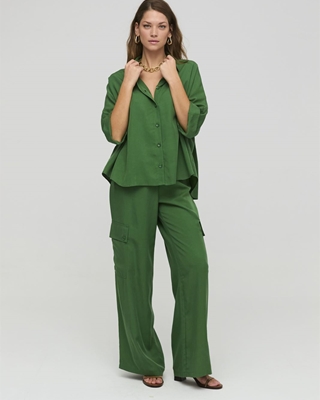 CIVIT Pantalón Cargo Cupro Verde - Imagen 2