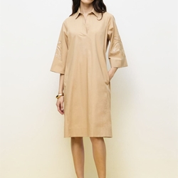 CIVIT Vestido Camisero Camel - Imagen 1