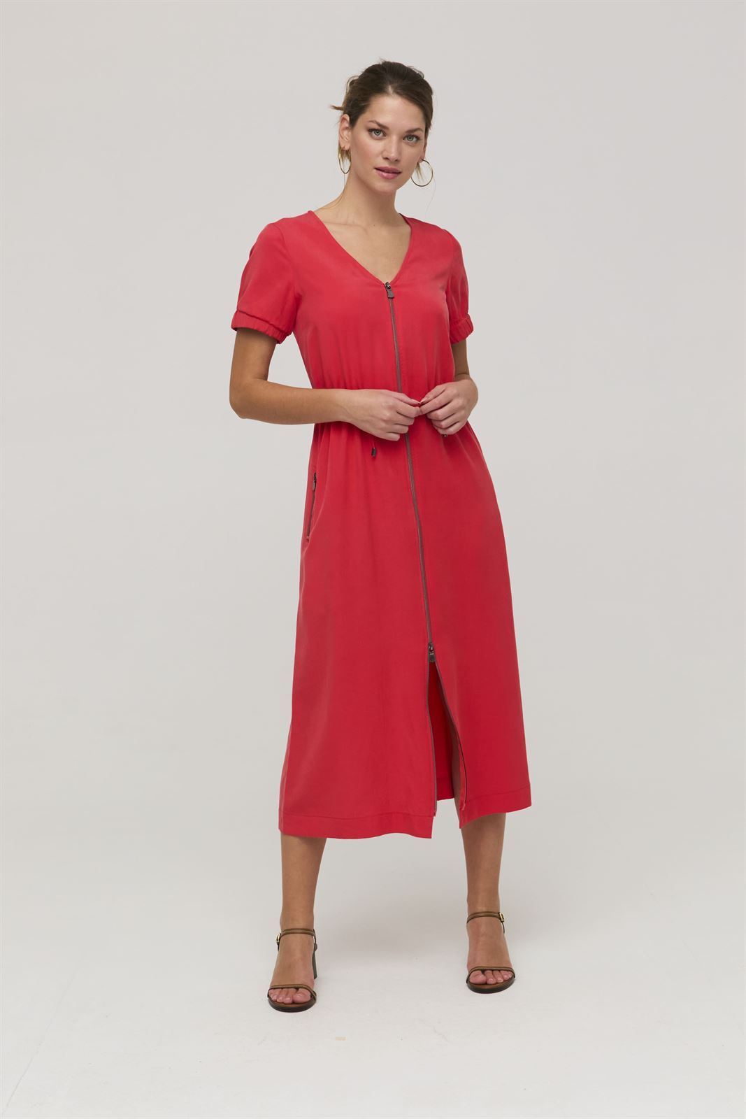 CIVIT Vestido Cupro Rojo - Imagen 1