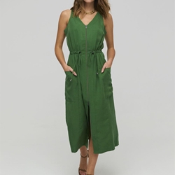 CIVIT Vestido Cupro Verde - Imagen 1