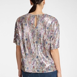 ELENA MIRÓ Camiseta de Tul con Lentejuelas - Imagen 2