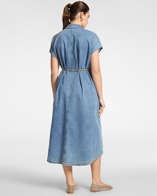 ELENA MIRÓ Vestido Denim con Cinturón - Imagen 2