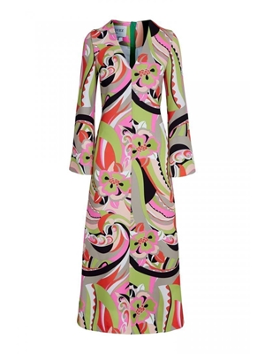 JORGE VAZQUEZ Vestido Crepe Estampado - Imagen 1