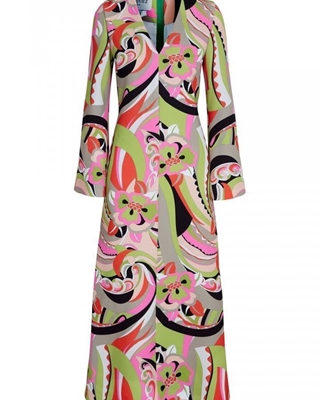 JORGE VAZQUEZ Vestido Crepe Estampado - Imagen 1