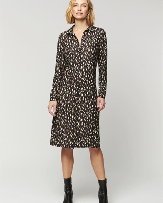 LUIS CIVIT Vestido Camisero Animal Print - Imagen 1