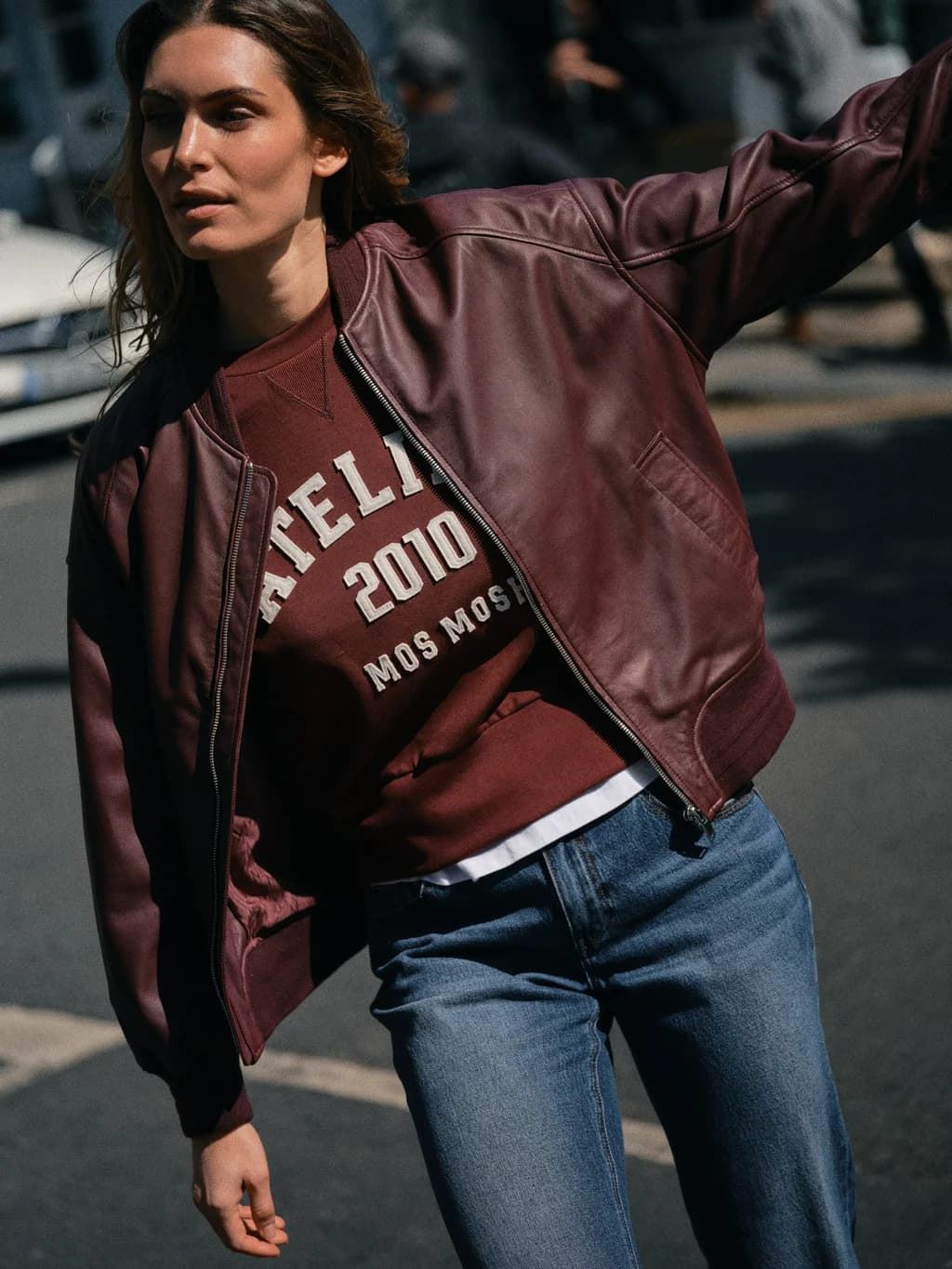 MOS MOSH Bomber de Piel Ruby - Imagen 1
