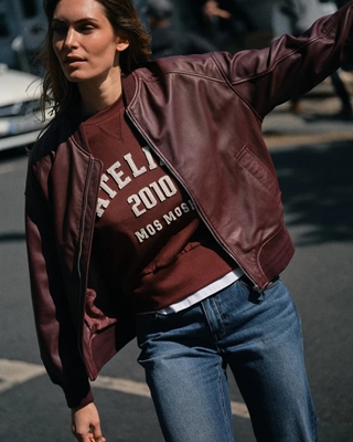 MOS MOSH Bomber de Piel Ruby - Imagen 1