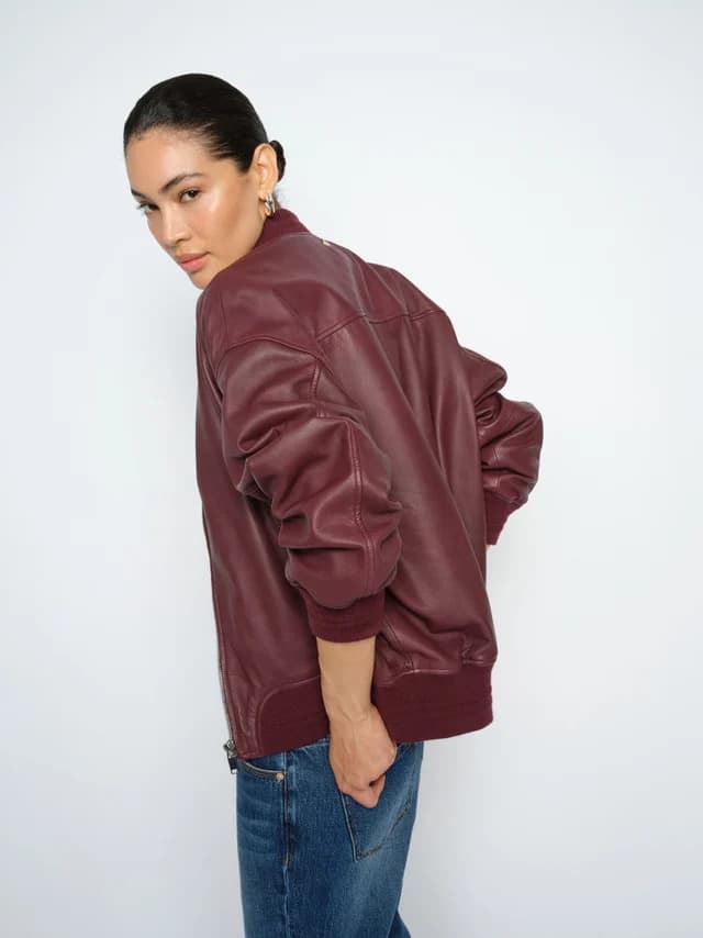 MOS MOSH Bomber de Piel Ruby - Imagen 3