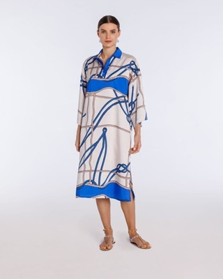 NAULOVER Vestido Estampado Cadenas - Imagen 1