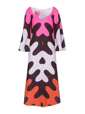 PERTEGAZ Vestido Crepe Dibujo Ondulaciones - Imagen 2